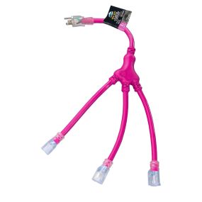  Extension Cord 12/3X2' W HV Pink