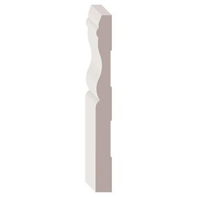 Primed Pine F/J Baseboard - 11/16"x4-1/8"x16' (MP310)