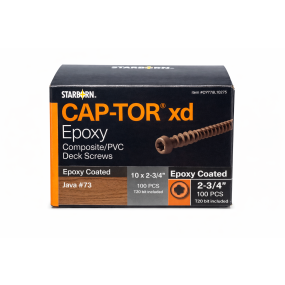 Screw Cap Tor Epoxy Coated Java 2-3/4" 100pk Starborn #73