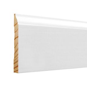 Primed Pine F/J Baseboard- 9/16"x5-1/8"x16' (Min. Offcut 8')