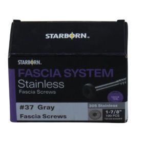 Screw Fascia S/S Gray 1-7/8" 100pk Starborn #37