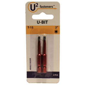 Driver Bit U2  T15 2/pk