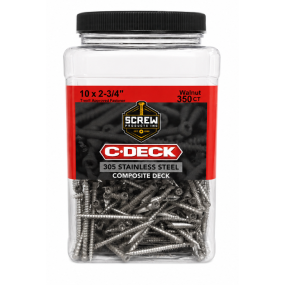CD234WN350 SS #10x2-3/4" C-Deck Composite/Trex Screw Walnut (Toasted Sand)  350/Box