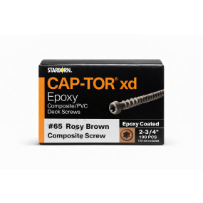 Screw Cap Tor Epoxy Coated Rosy Brown 2-3/4" 100pk Starborn #65