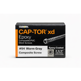 Screw Cap Tor Epoxy Coated Warm Gray 2-3/4" 100pk Starborn #54