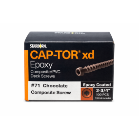 Screw Cap Tor Epoxy Coated Chocolate 2-3/4" 100pk Starborn #71