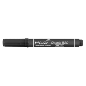 Pica Permanent Marker, Round Tip Black 1-4 mm