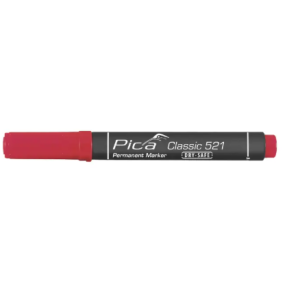 Pica Permanent Marker, Round Tip Red 1-4 mm