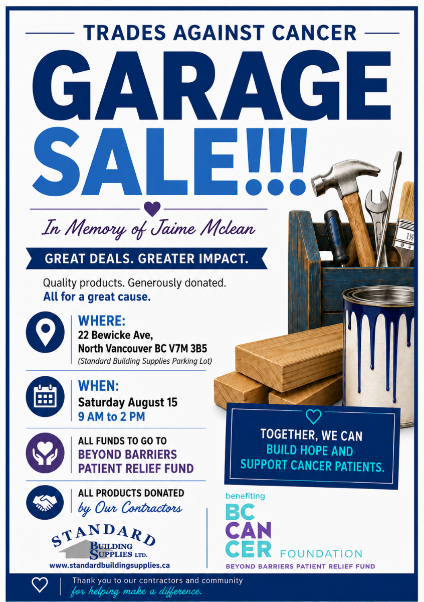 Trades Against Cancer Garage Sale poster